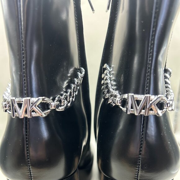 MICHAEL Michael Kors Carlisle Black Leather Platform Boot - Size 10 M (NEW) - Picture 4 of 11